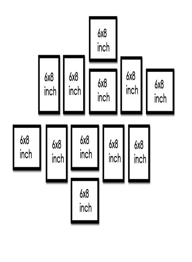 i2 Frames 12 Individual Wall Hanging Collage Photo Frames Black with 12-6x8 Inch - Image 4
